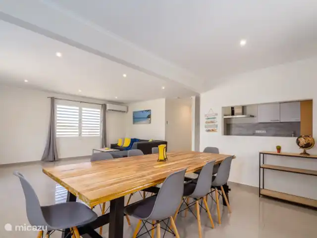 DEUX villas avec vue sur l'océan piscine privée | Curaçao, Banda Abou (ouest), Tera Korá - villa Salon salle à manger - Villa kenepa