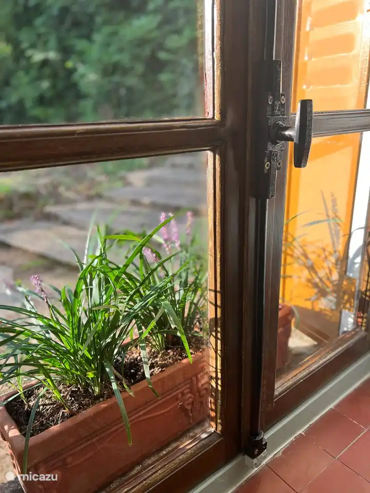 Photo de détail de la fenêtre de la cuisine