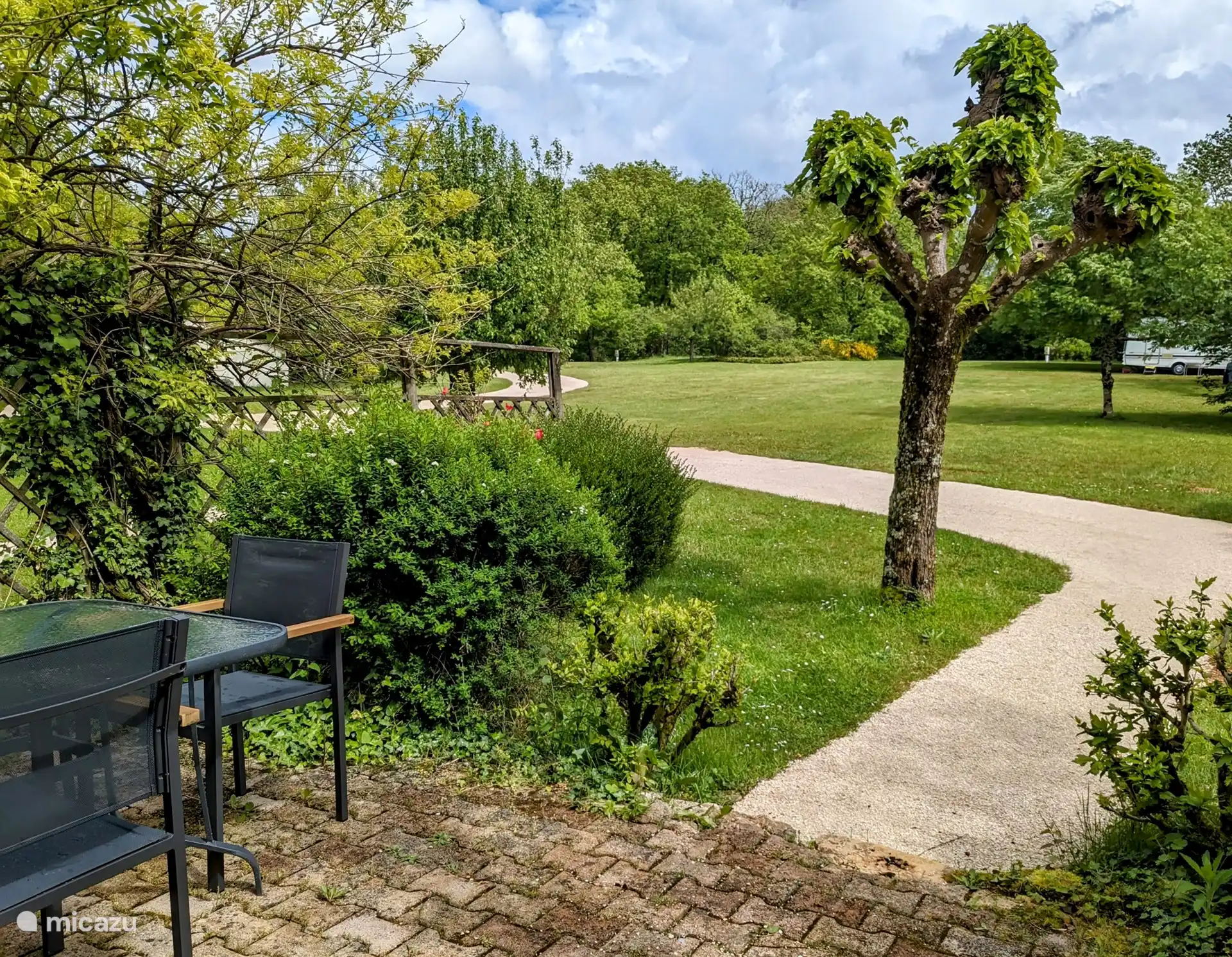 Uitzicht vanaf het terras.