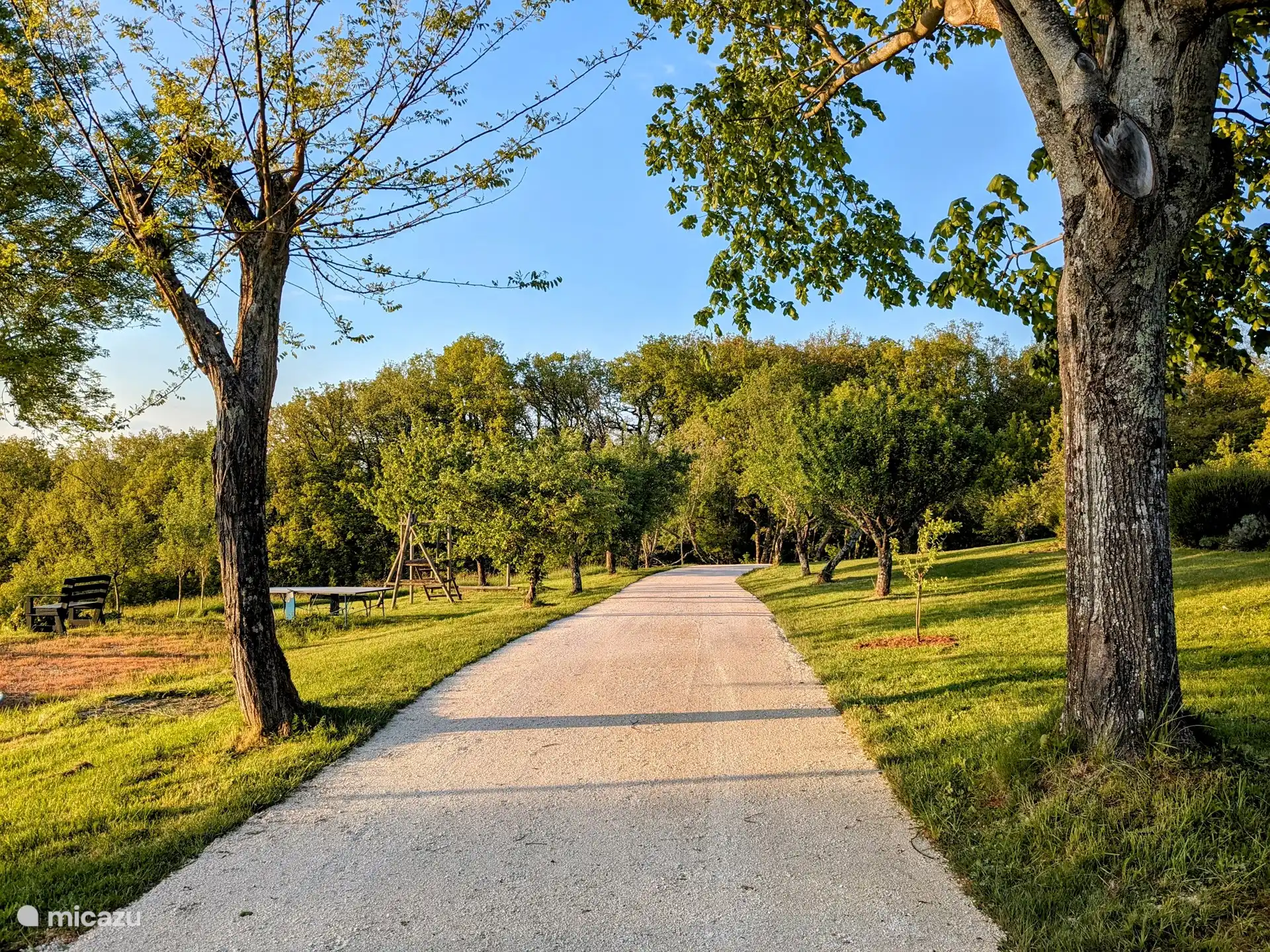 The small-scale campsite of which the house is part.