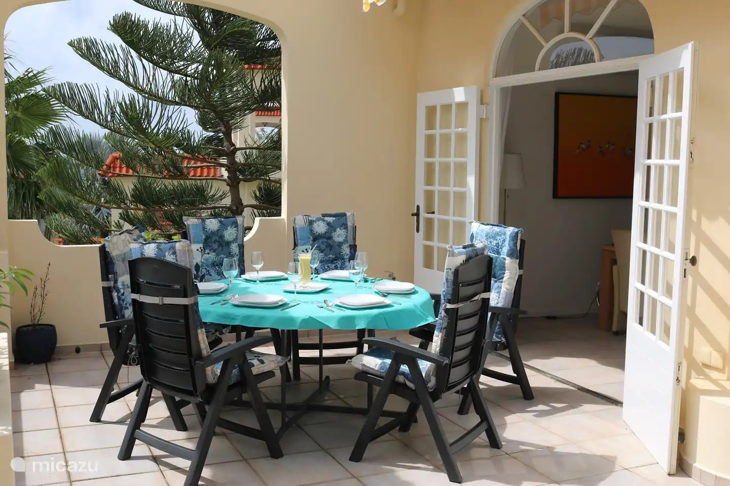 Schönes Essen auf einer der Terrassen