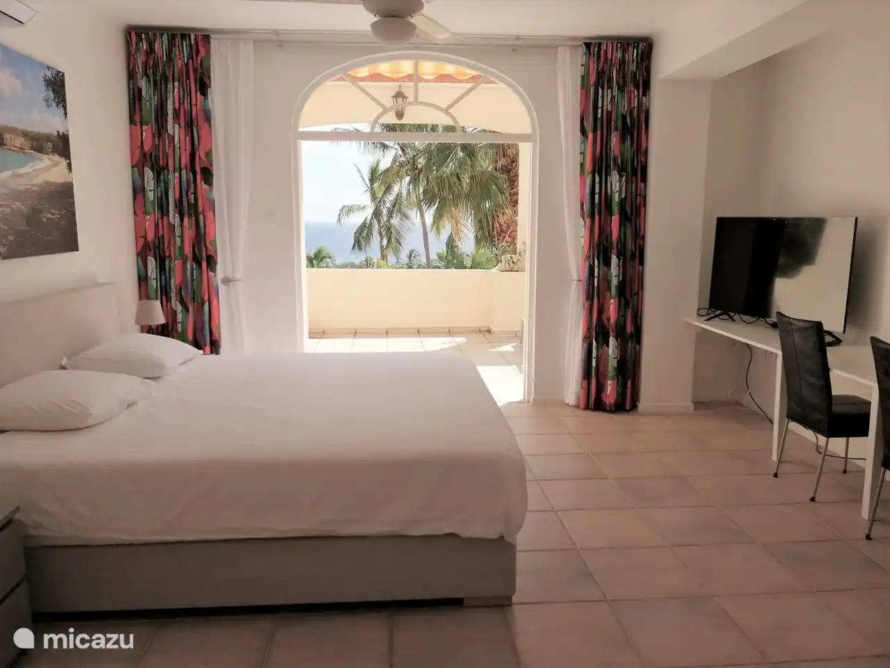 Hauptschlafzimmer mit Blick auf das Karibische Meer