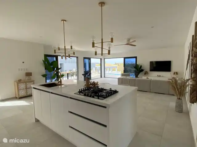 Villa Yuana | Curaçao, Banda Ariba (est), Cas Grandi - villa Cuisine et salon ouverts