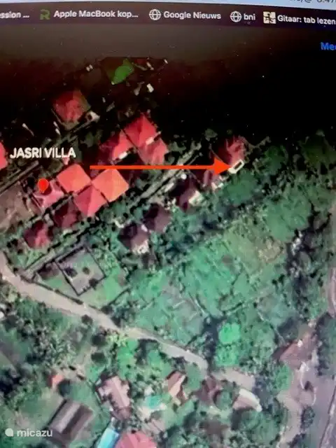 Standort Rumah Luna Pele siehe roter Pfeil