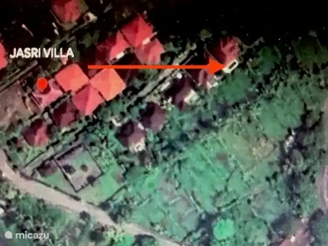 Rumah Luna & Pele | Indonésie, Bali, Jasri - villa emplacement rumah luna pele voir flèche rouge
