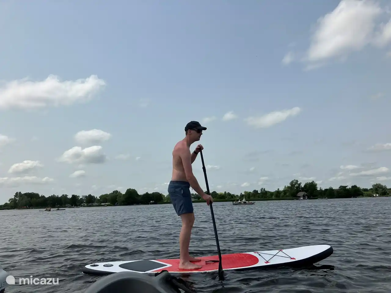 Op de SUP board op de Bovenwijde.
