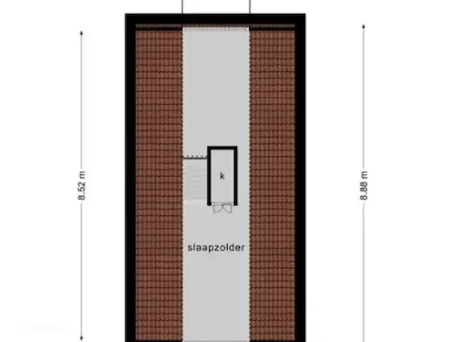 Oasis Giethoorn en Países Bajos, Overijssel, Giethoorn - casa rural / cabaña Plano de planta loft para dormir.