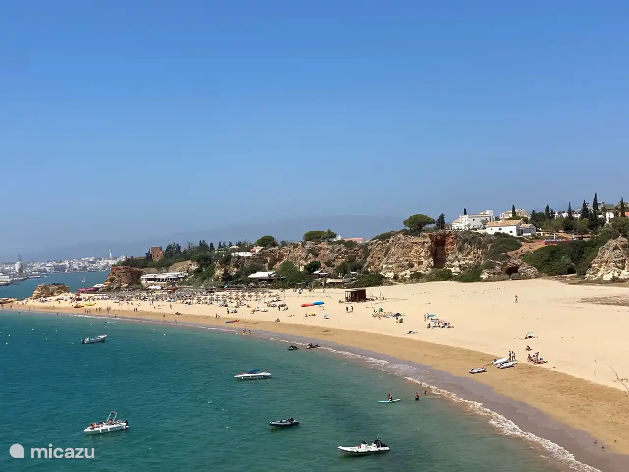 Praia Grande and the bay at Ferragudo