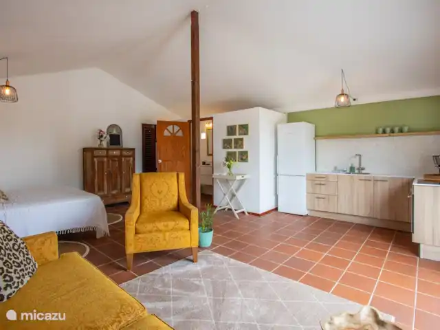 Casita Soro tropicale | Curaçao, Banda Ariba (est), Jan Thiel - tiny house Notre Casita équipée d'une cuisine complète, d'une salle de bain, d'un salon et d'un lit double.