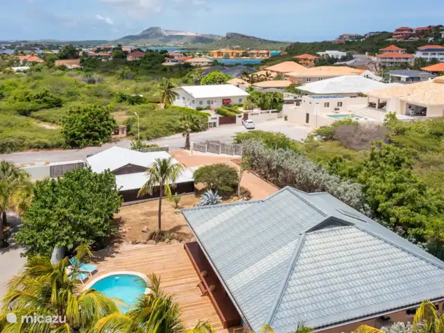 Casita Soro tropicale | Curaçao, Banda Ariba (est), Jan Thiel - tiny house De Casita Soro vous avez une vue sur la montagne de la table de Curaçao !