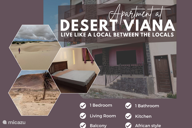 Vakantiehuis Kaapverdië – appartement Rosé Casa - Desert Viana