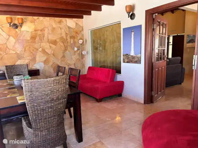 Villa Mi Dushi Cas Aruba en Aruba, Norte, Westpunt - villa Comedor con sofá cama supletorio