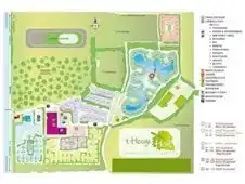 Die Karte des Parks, die Nummer des Ferienhauses ist 190