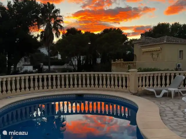 Villa Helios huren in Spanje, Costa Blanca, Moraira - villa Zonsondergang vanuit de villa