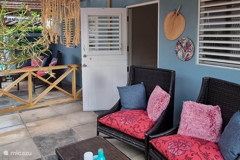Ferienwohnung Curaçao, Curacao-Mitte, Willemstad Appartement Kasita Baibini Blue Twin Garten-App