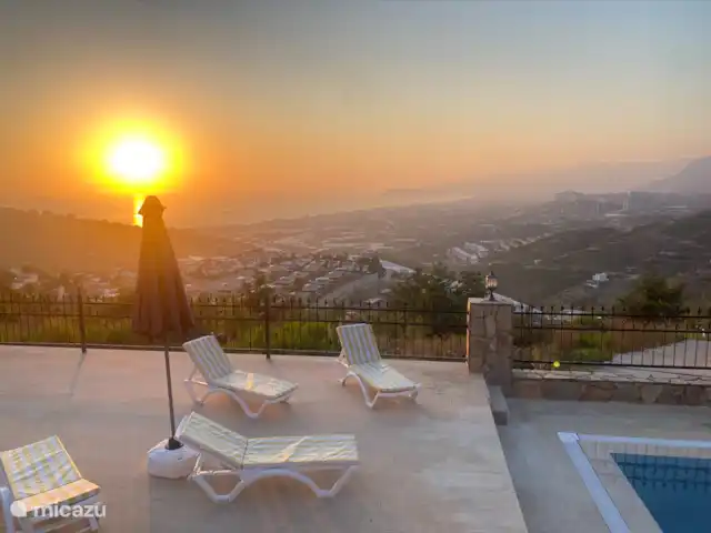 Jasmin | Turquie, Riviera Turque, Alanya - villa Coucher de soleil depuis la terrasse