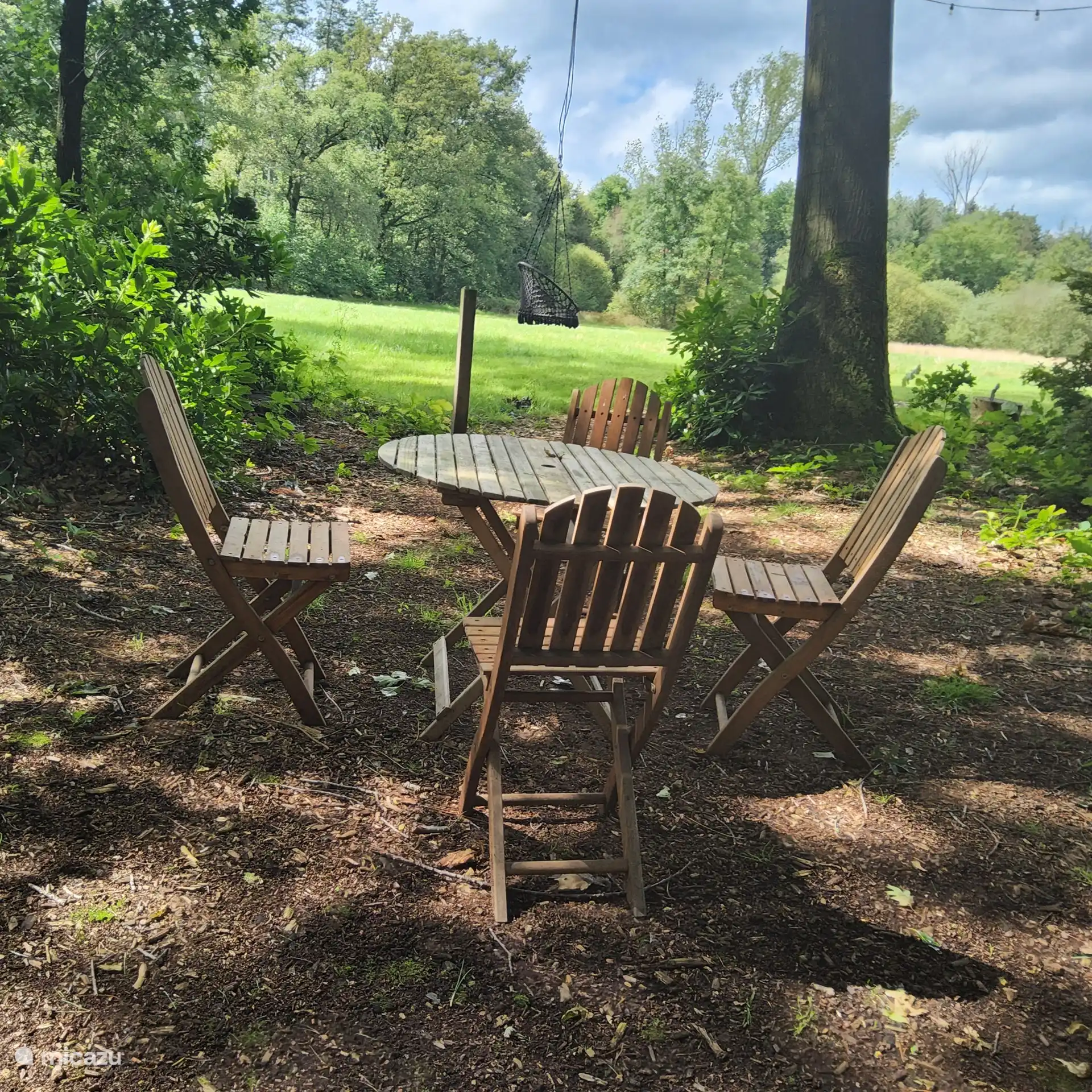 Sitzecke im Schatten
