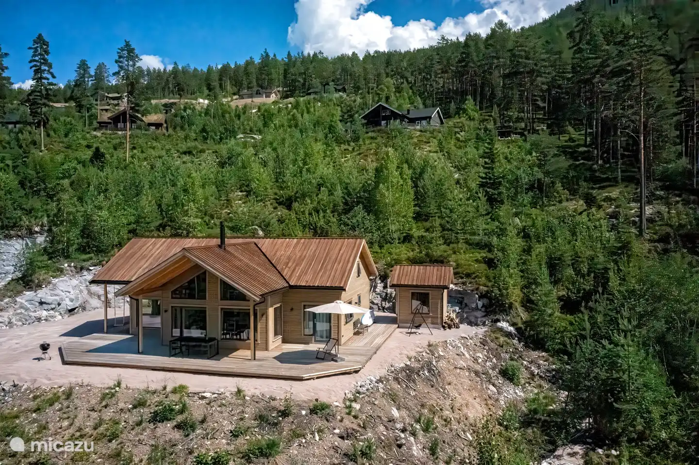 Location de Vacances Telemark, Norvège, cabane en bois / lodge - Lodge de luxe avec sauna et vue.