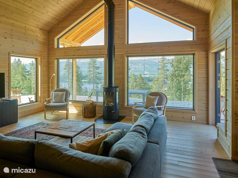 Vakantiehuis Noorwegen, Telemark, Vradal Blokhut / Lodge Luxe lodge met sauna en uitzicht.