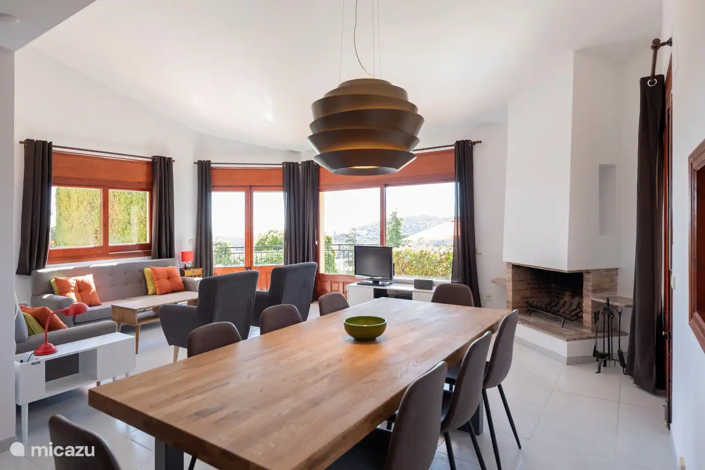 living room with beautiful view