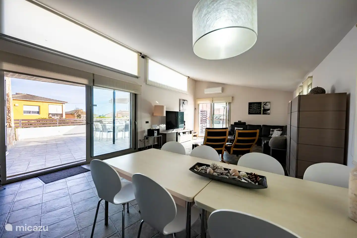 living room with air conditioning