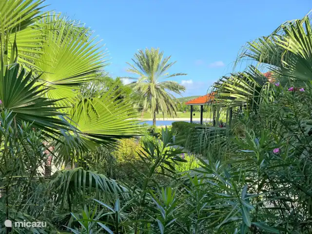 Blue Bay Villa Individuelle Azur | Curaçao, Curaçao-Centre, Blue Bay - villa Vue sur le lac Flamingo et le parcours de golf depuis le porche