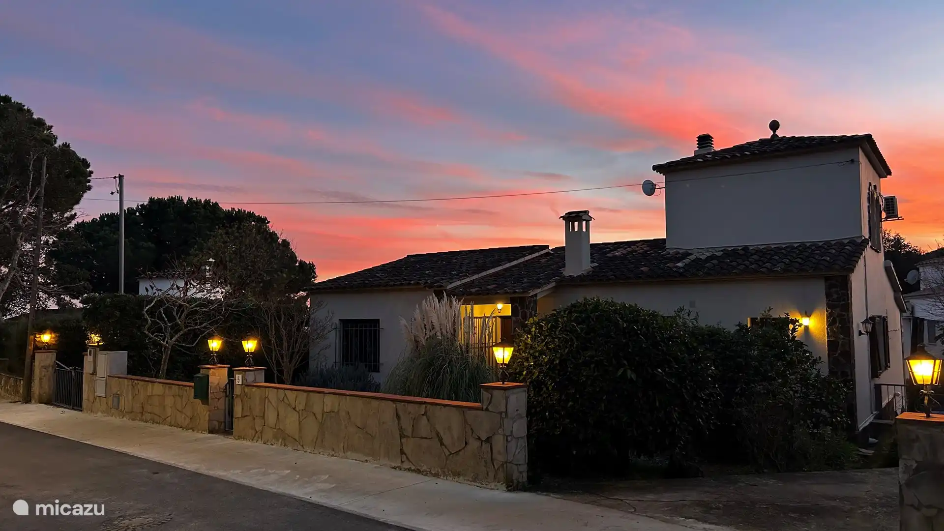 Façade in the evening