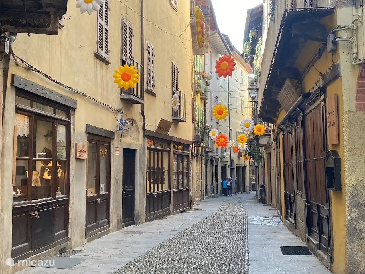 Centrum van Varallo, met zijn sfeervolle straatjes.