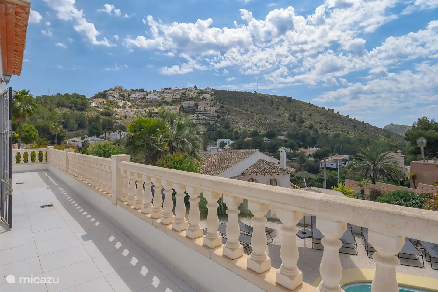 View from the balcony on the first floor.