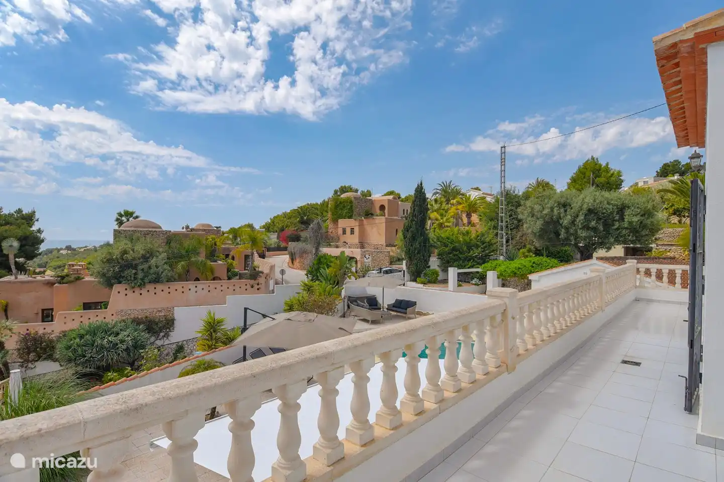View from the balcony on the first floor.