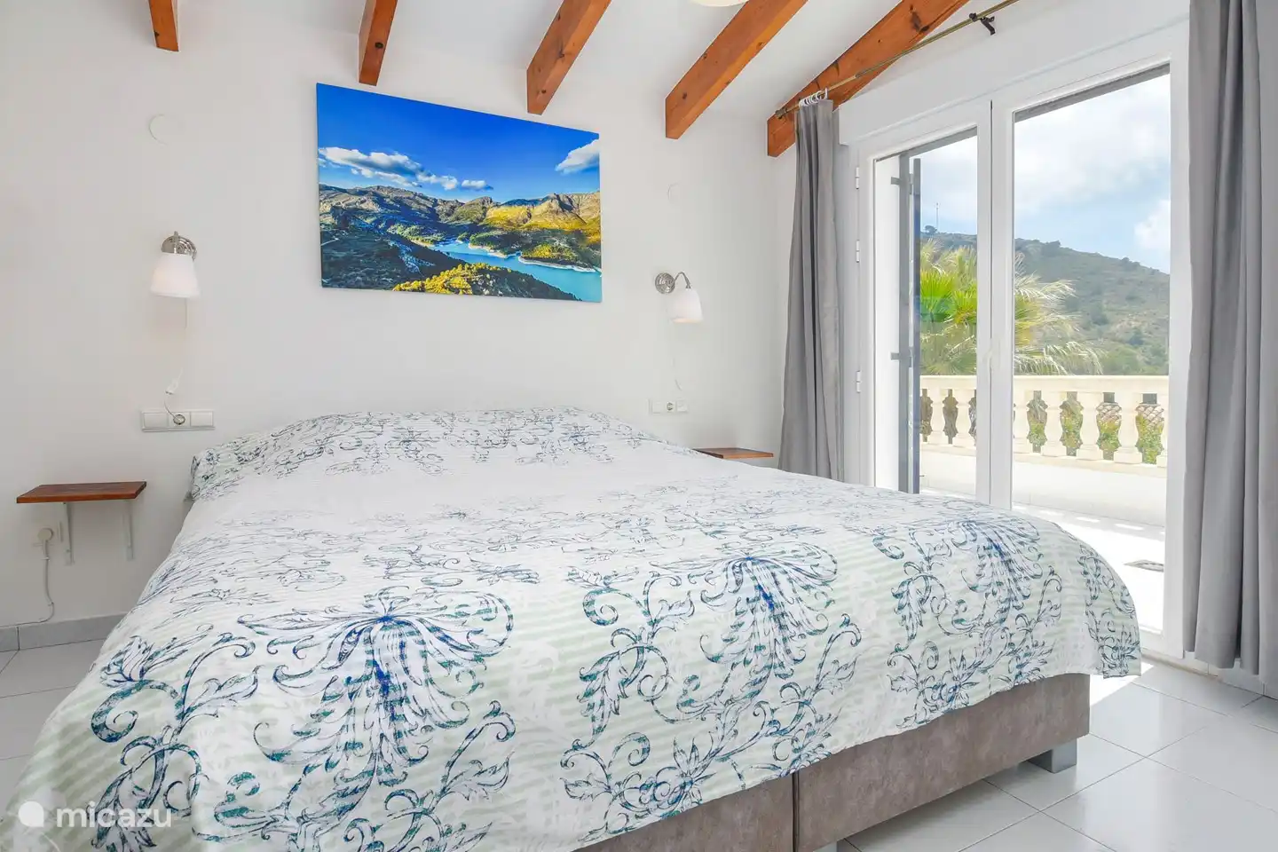 Bedroom for two persons on the first floor including air conditioning.