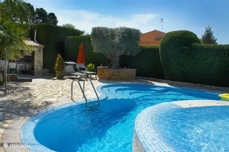 Side view of the pool