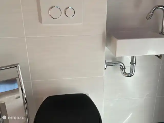 Maison de plain-pied 48 | Pays-Bas, Drenthe, Exloo - bungalow Il y a 2 toilettes. Il y a aussi une machine à laver et un sèche-linge que vous pouvez utiliser.