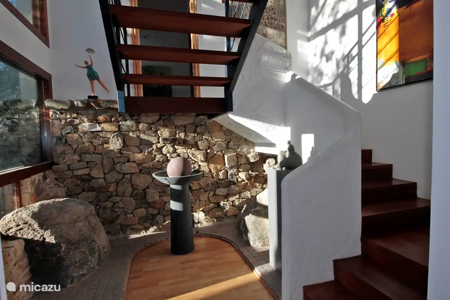 entrance, with stairs to mezzanine