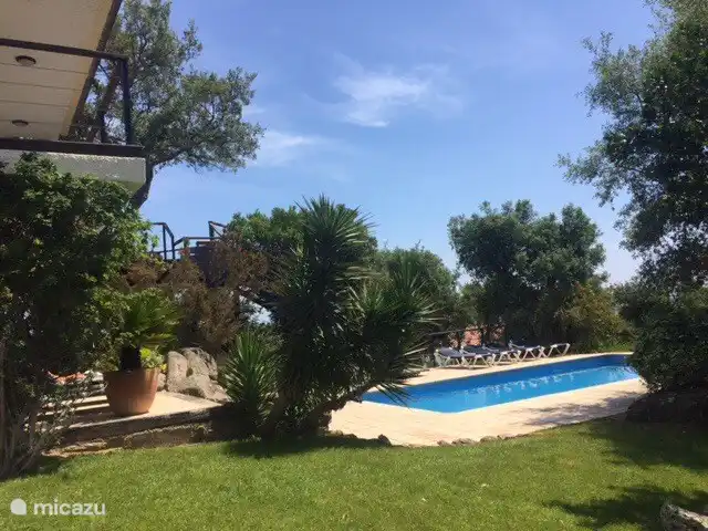 private swimming pool with space for sunbeds around it