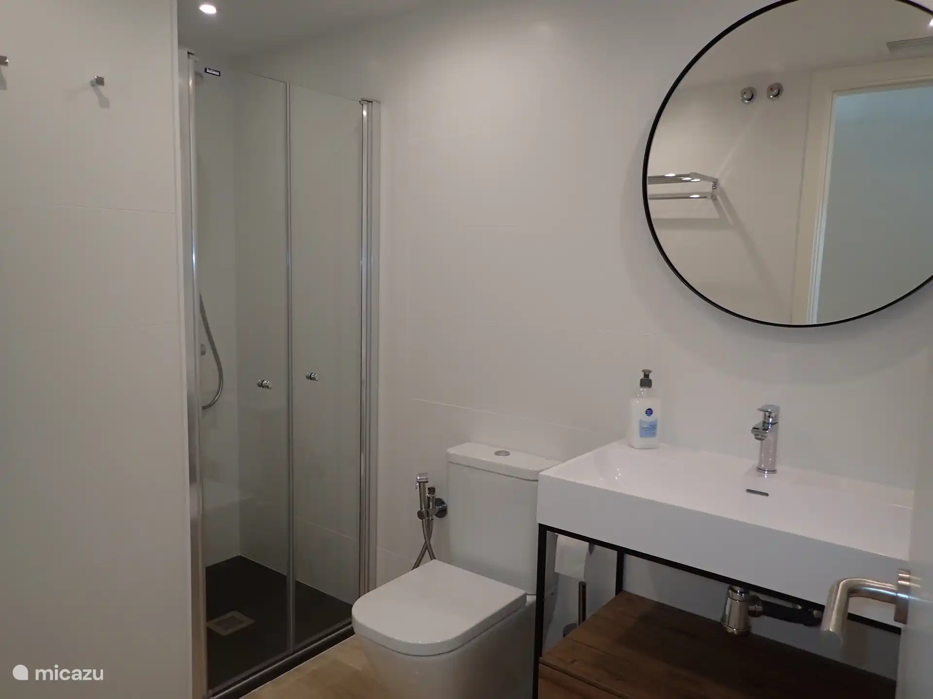 ensuite bathroom belonging to the bedroom on the harbor side of the apartment