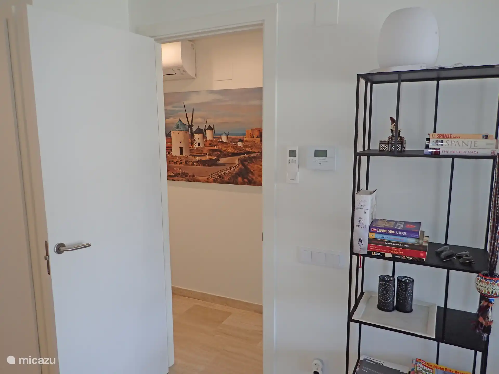 entrance from the living room to the bedrooms