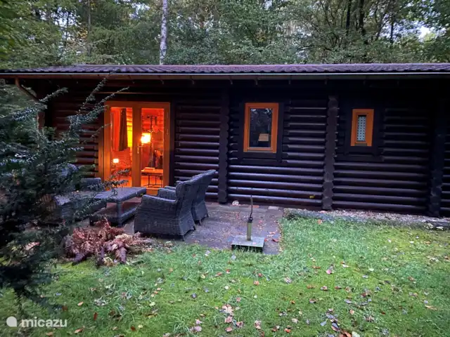 Location de Vacances Pays-Bas, Gueldre, Ermelo, chalet - Le tronc d'arbre Vue de côté avec terrasse et salon