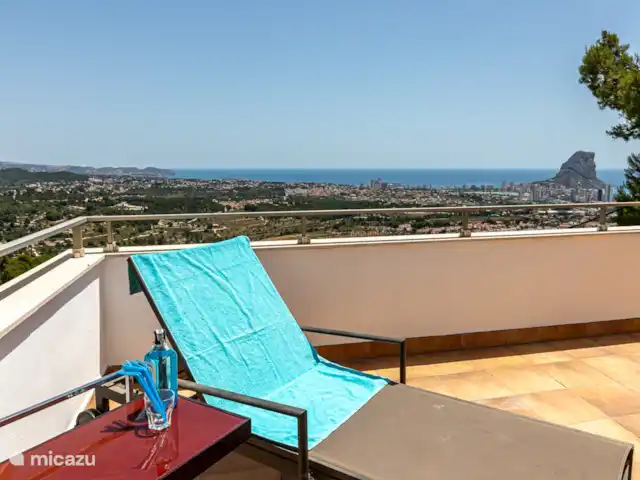 Bergsport, Spanje, Costa Blanca, Calpe, chalet Altamar uitzicht op zee