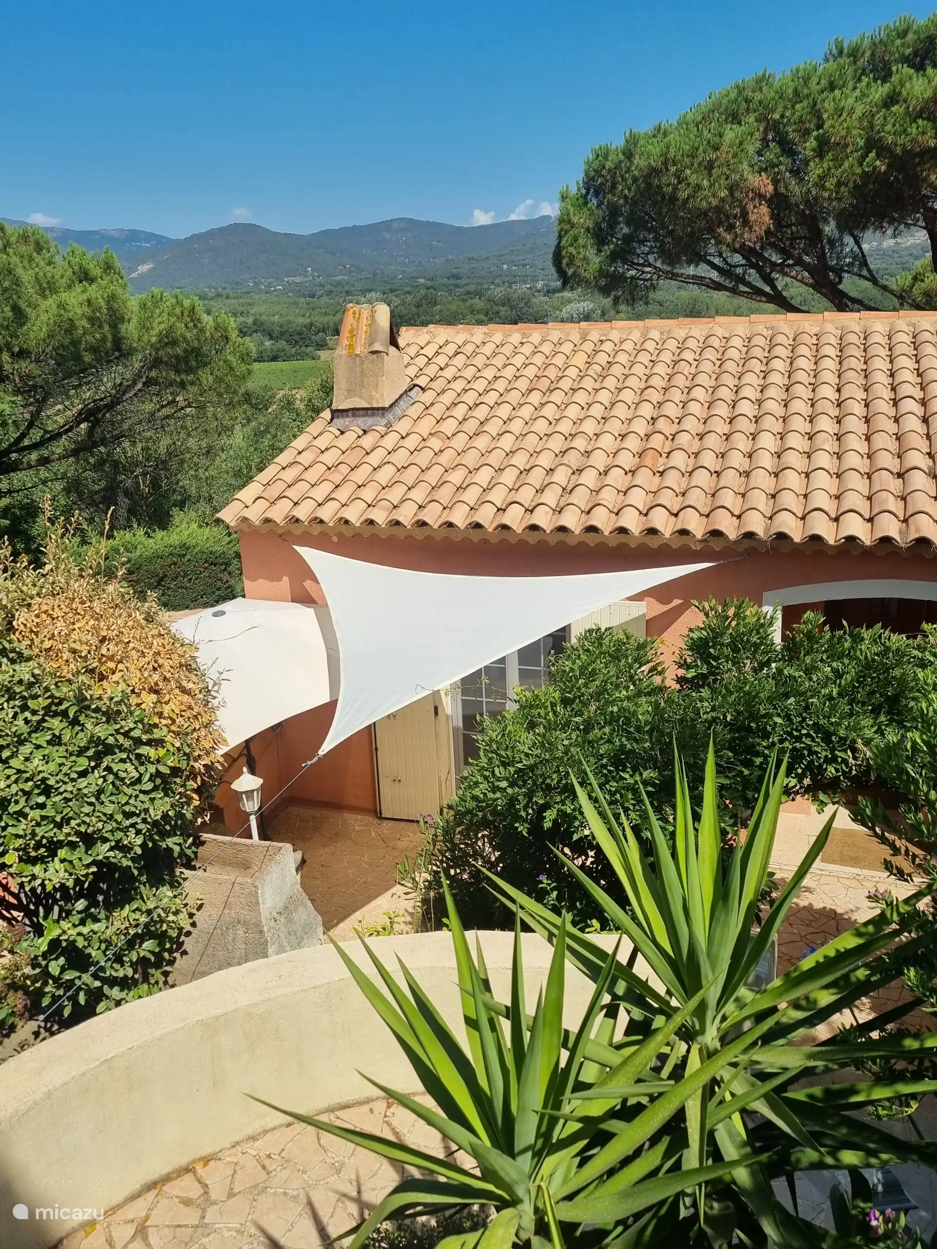 Fietsen, Frankrijk, Côte d'Azur, Cogolin, vakantiehuis Maison Cocorico, zeezicht 