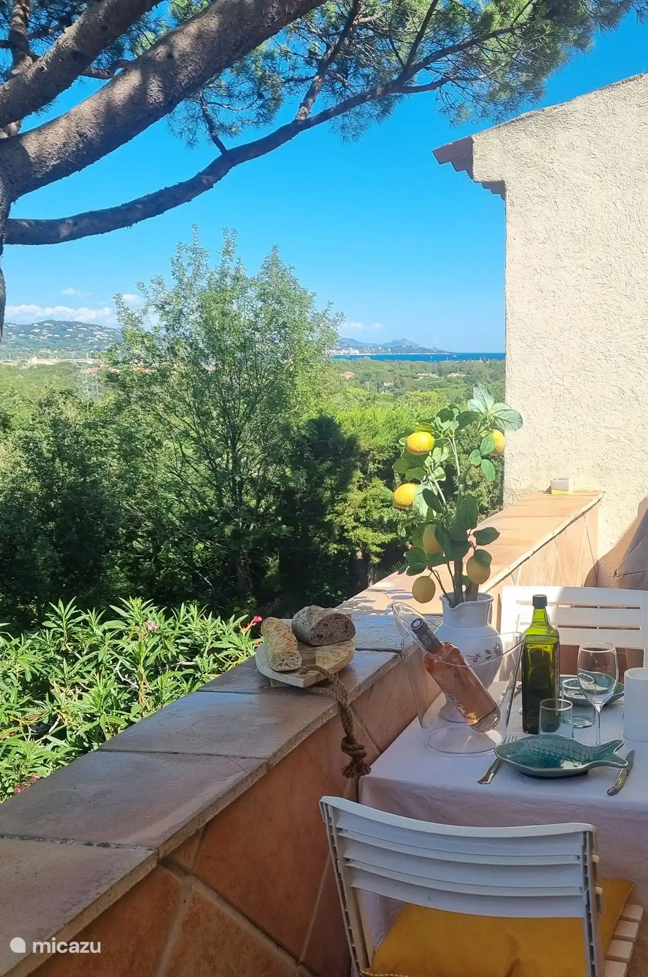 Lounge or have lunch with a view of the balcony