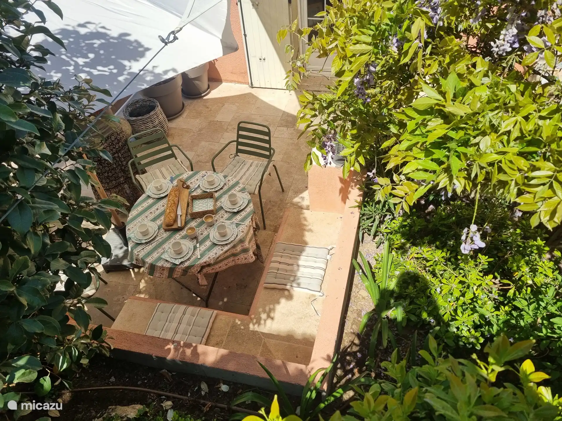 terraza en el lado sur