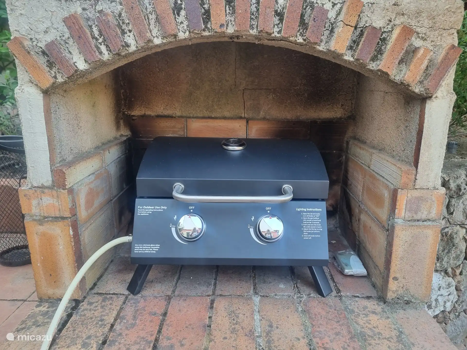 Tischgrill auf Gas