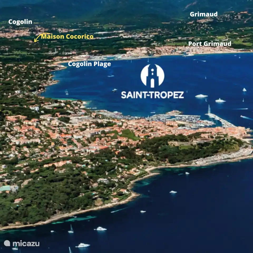 Das Haus befindet sich in einer gut erreichbaren Lage in der Nähe des Strandes und von Saint Tropez