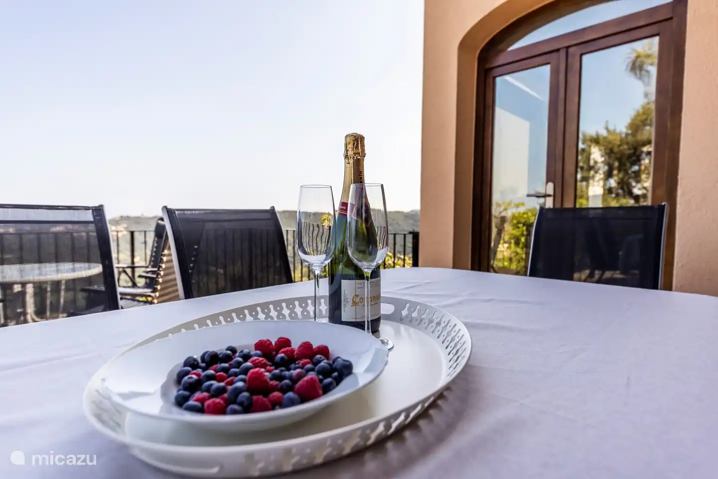 nice terrace for a delicious wine