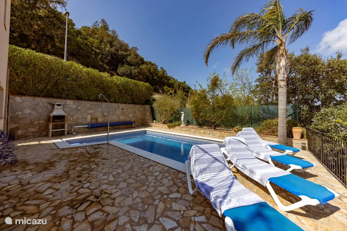 bbq next to the pool