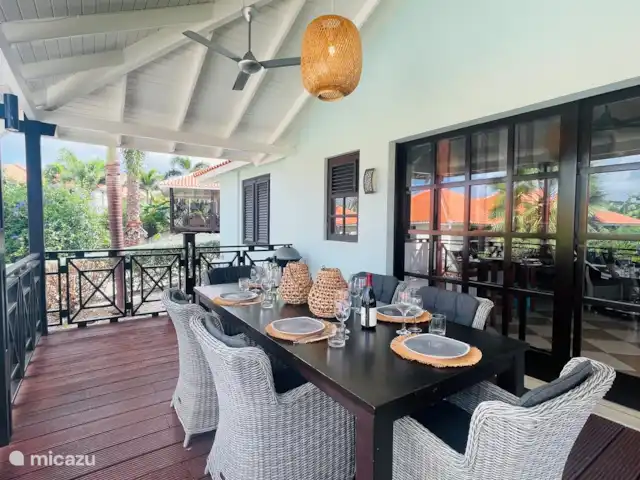 The Blue Bay Beachvilla huren in Curaçao, Curacao-Midden, Willemstad - villa The Blue Bay Beachvilla - 6 persoons dinertafel