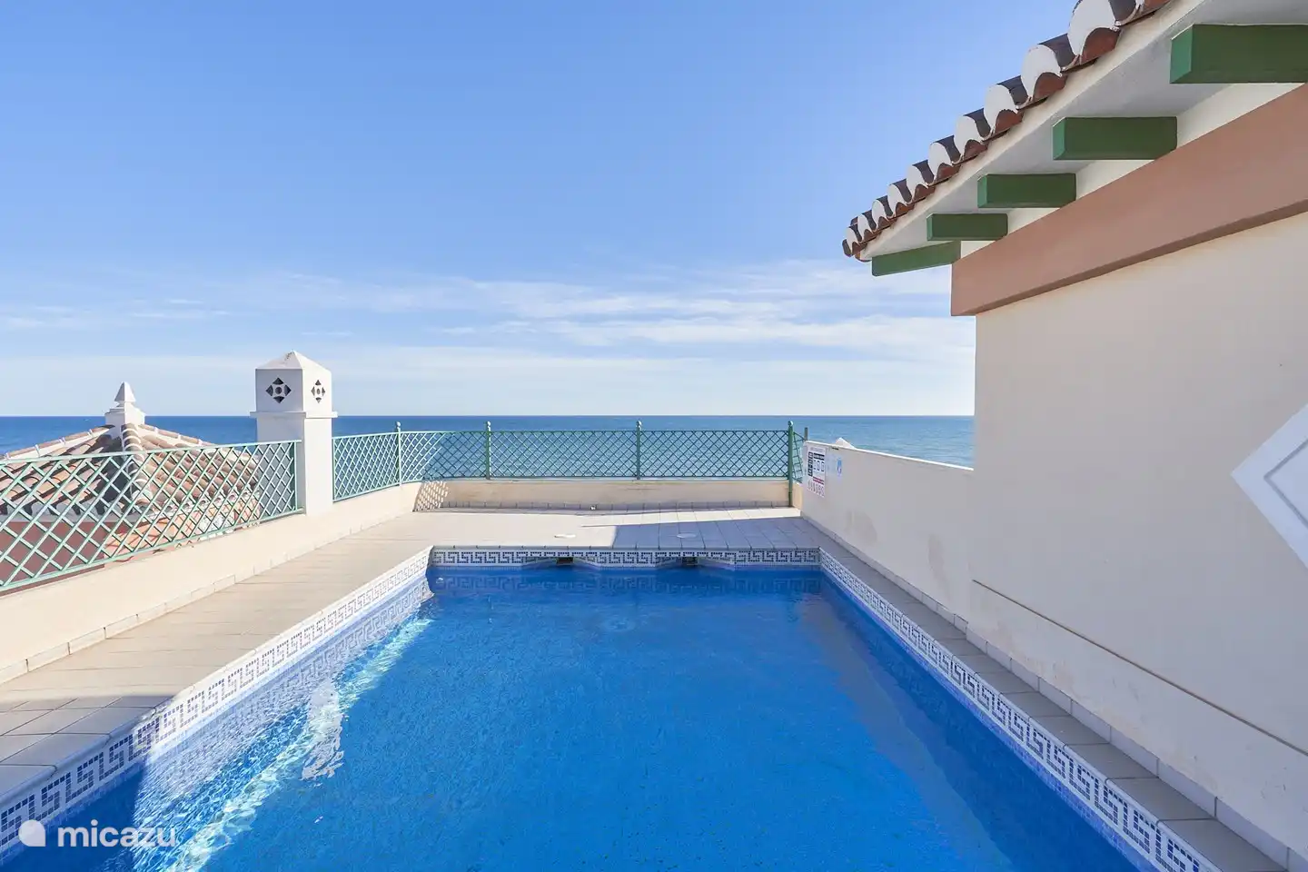 Swimming pool on top of the building