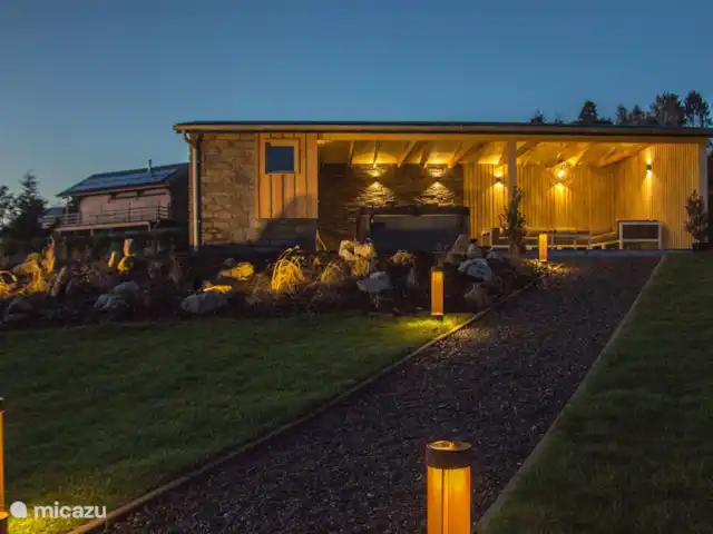 Villa Valentina | Belgique, Ardennes, Septon - maison de vacances Poolhouse de nuit