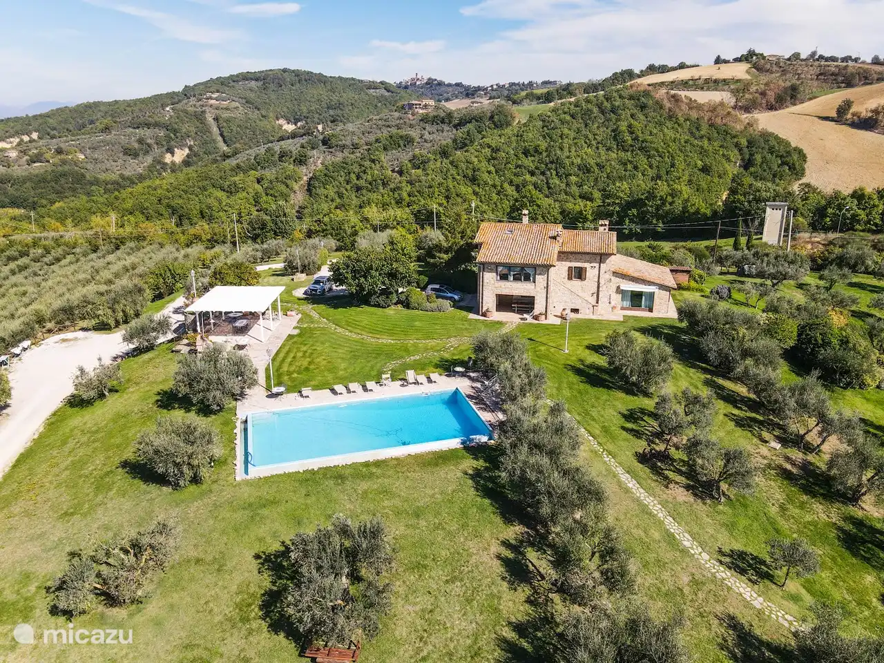 Villa mit privat, Klimaanlage, privatem Pool in Italien, Umbrien, Collazzone - villa